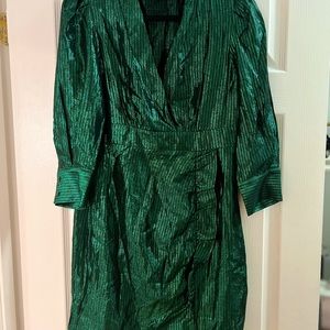 Maje green sparkle dress